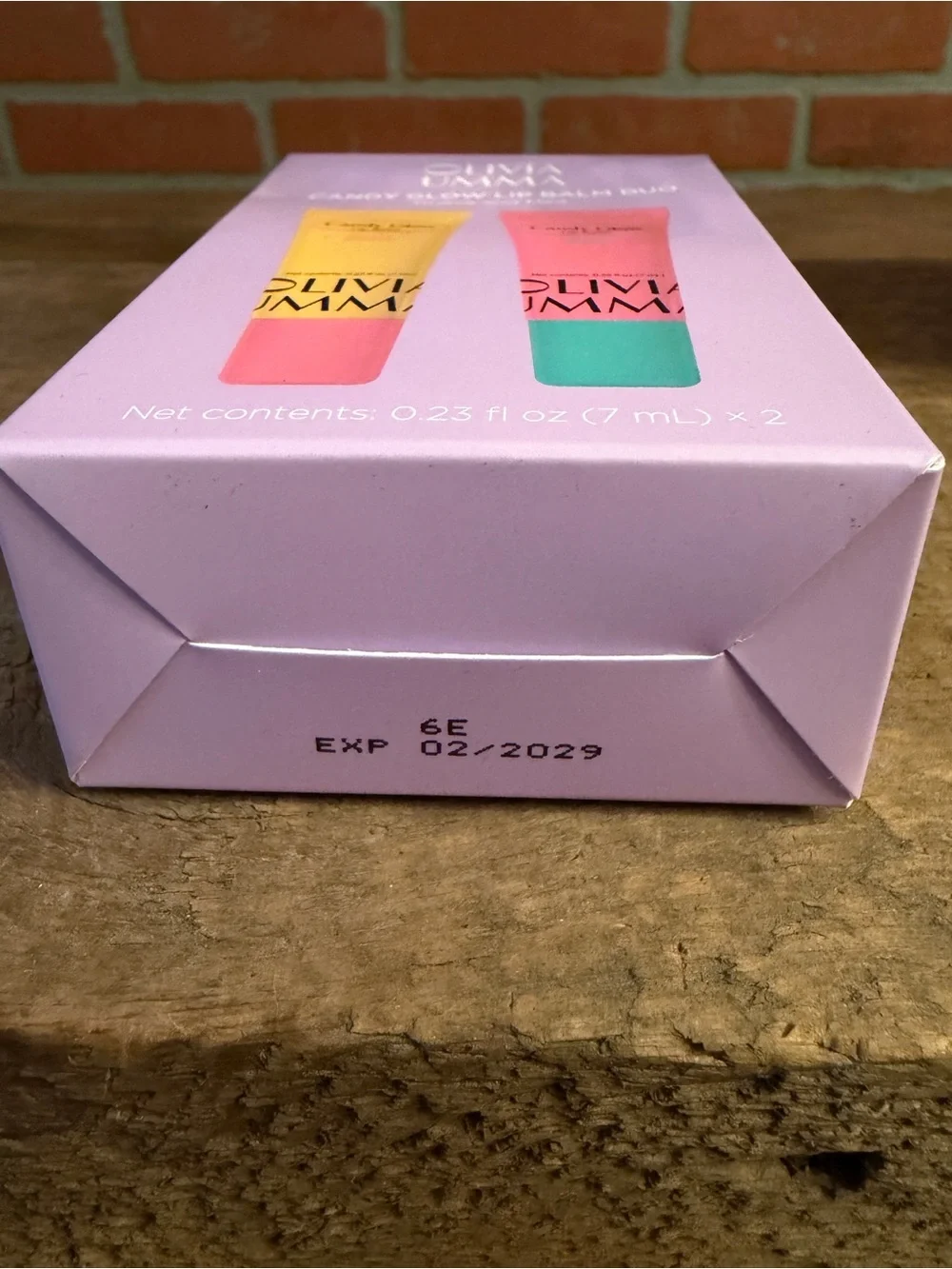 OLIVIAUMMA Candy Glow Lip Balm Duo Guava & Mint Ceramide NIB 0.23 oz I Glossy
